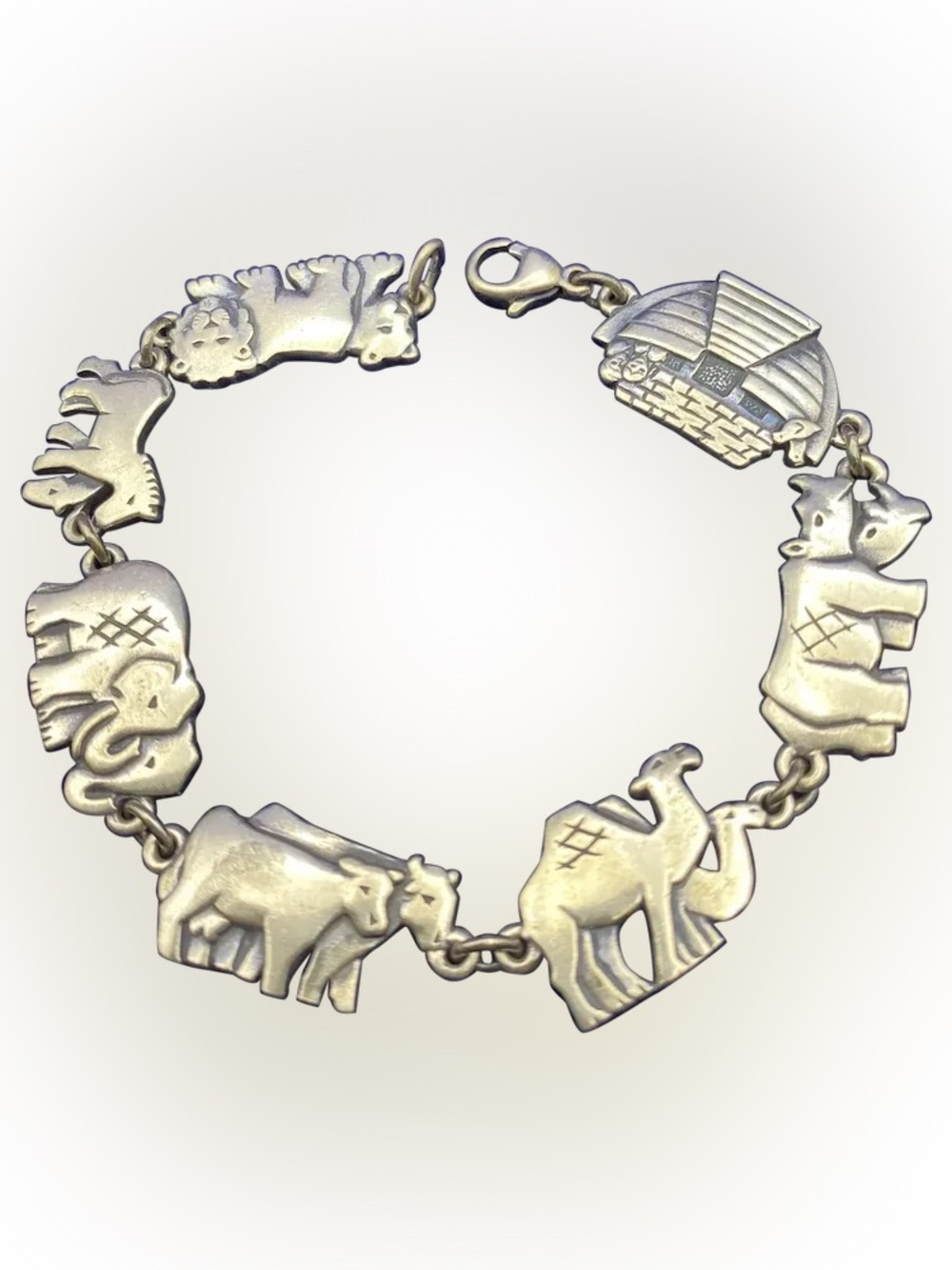 RARE Retired James Avery Sterling Silver Noah’s Ark Link Bracelet